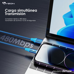 CDMX-Cable USB Tipo C De Alta Velocidad CBTP60W