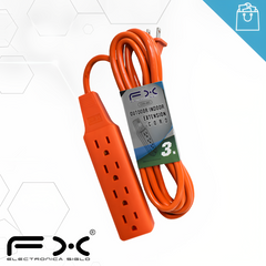 Extensión eléctrica de 3 metros con barra multicontacto de 4 enchufes cha-483