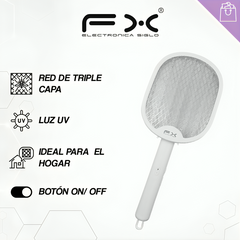 RAQUETA PARA ZANCUDOS LUZ MORADA COLGANTE HX-828