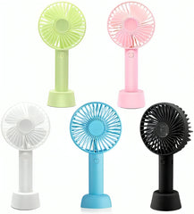 VENTILADOR DE MANO CON BASE Y PILA FS-1106
