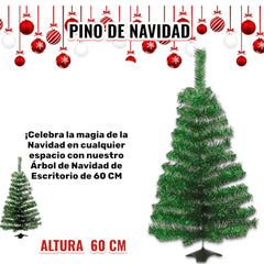 ARBOL/PINO DE NAVIDAD PARA ESCRITORIO 60 CM