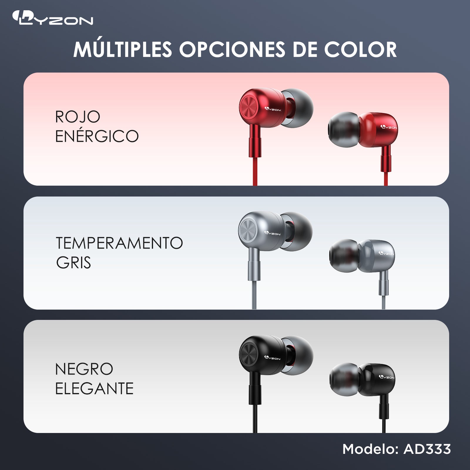 CDMX-Audífonos Manos Libres Metálico  AD333