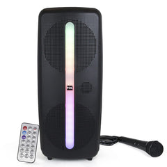 BOCINA PORTATIL CON MICROFONO Y LUZ   L282