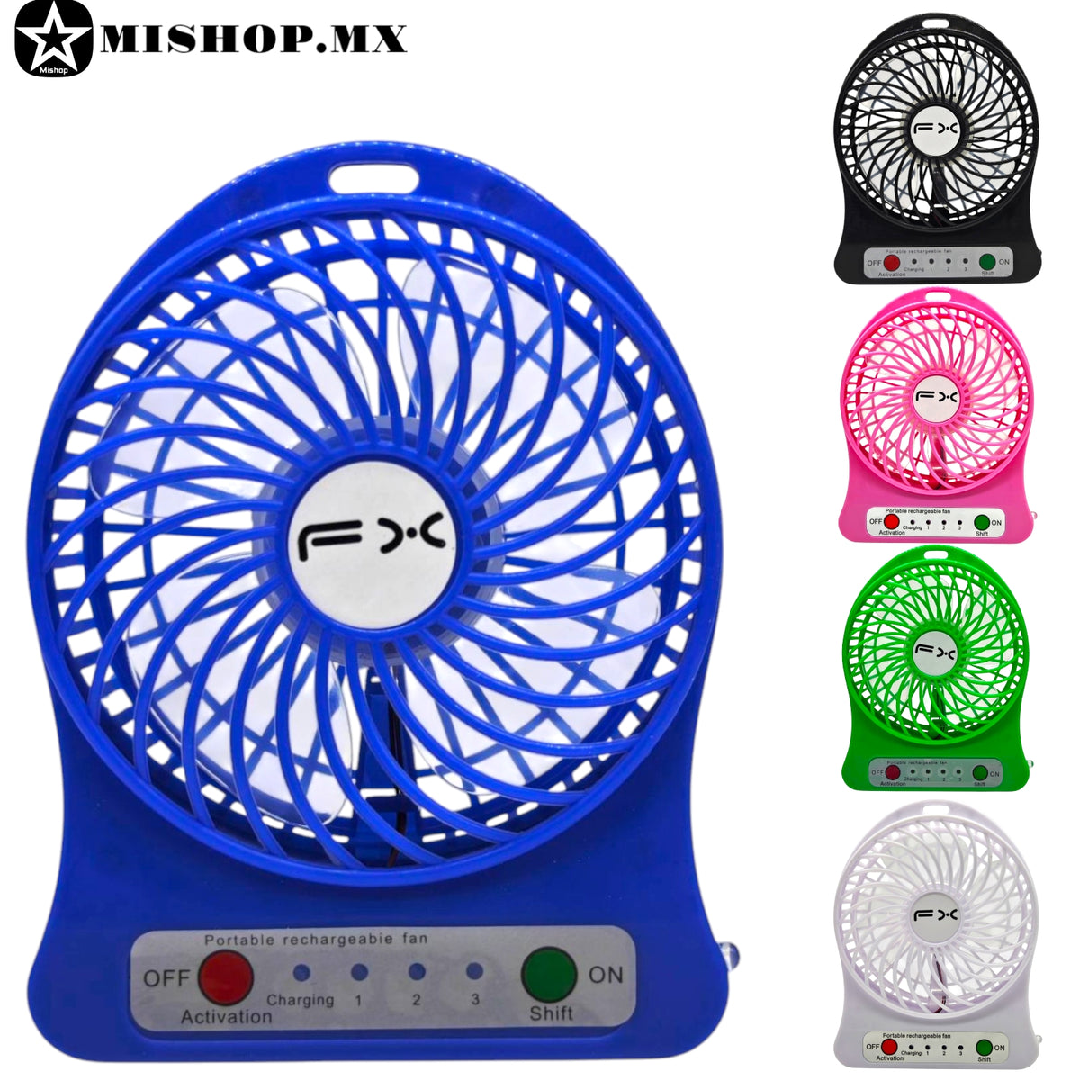 Mini Ventilador Portátil De Pila Recargable FX