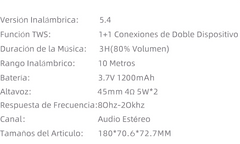 BOCINA BLUETOOTH SH20 G-TIDE