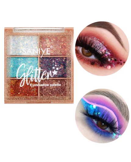 PALETA HOJUELAS GLITTER 6 TONOS E0642 A